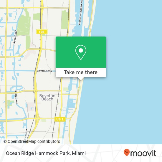 Ocean Ridge Hammock Park map