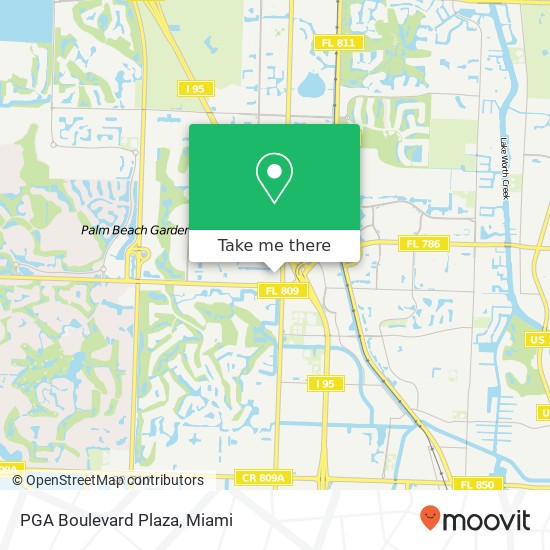 Mapa de PGA Boulevard Plaza