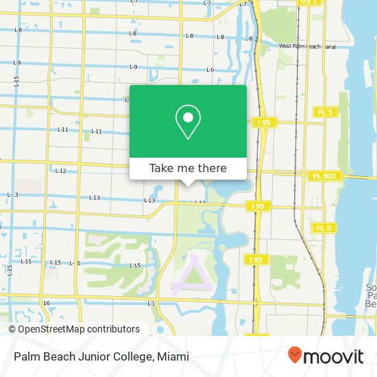 Palm Beach Junior College map