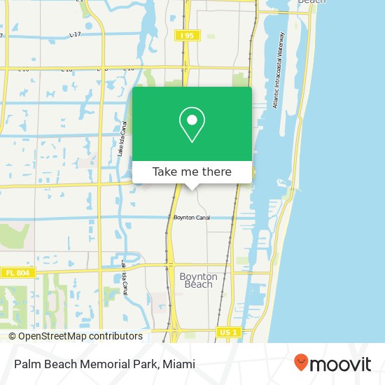 Palm Beach Memorial Park map