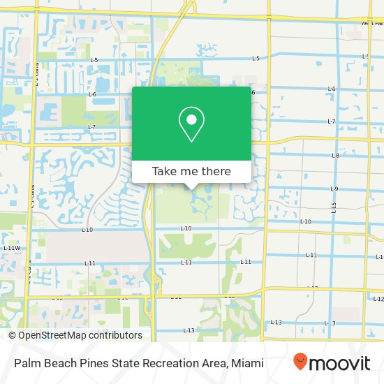 Palm Beach Pines State Recreation Area map