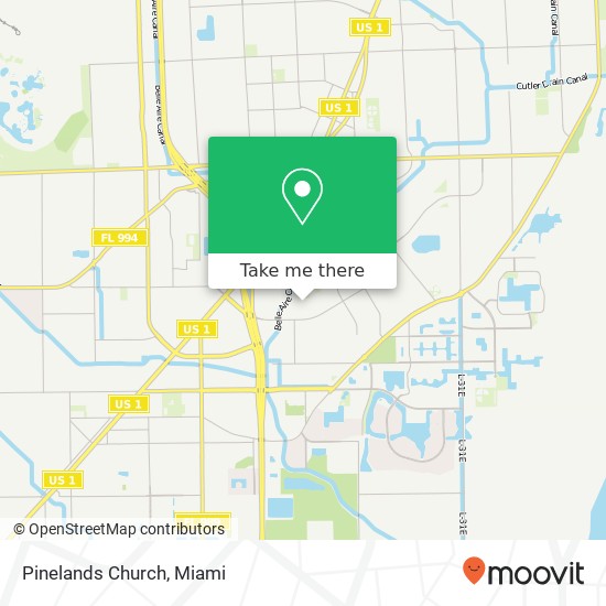 Pinelands Church map