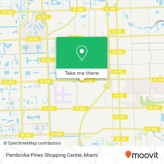 Pembroke Pines Shopping Center map