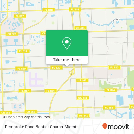 Mapa de Pembroke Road Baptist Church