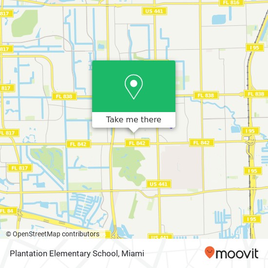 Plantation Elementary School map
