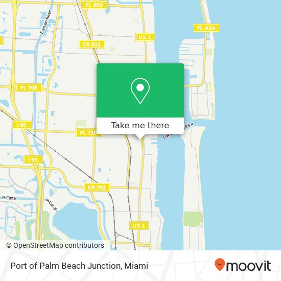 Port of Palm Beach Junction map