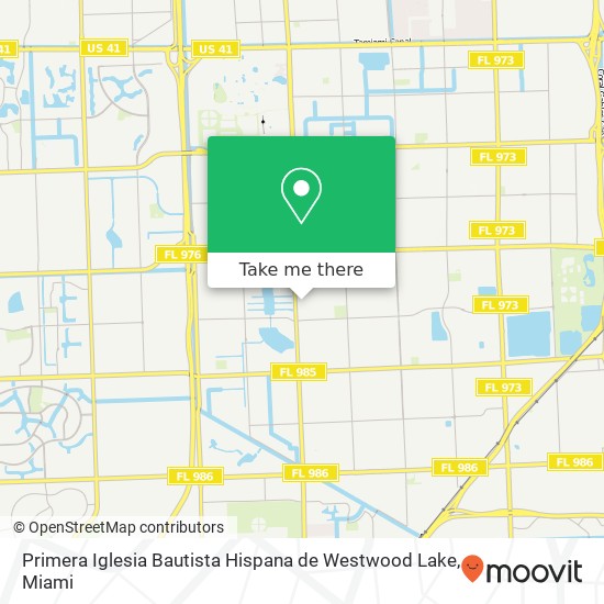 Primera Iglesia Bautista Hispana de Westwood Lake map