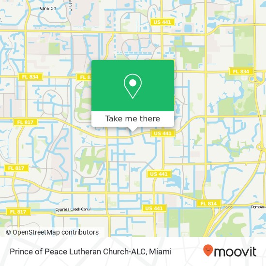 Prince of Peace Lutheran Church-ALC map