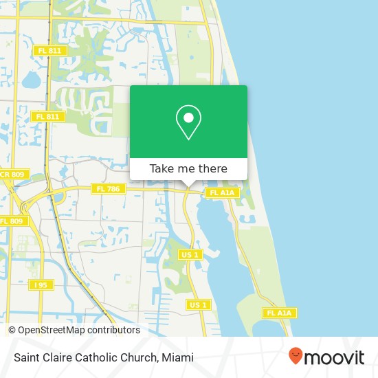 Saint Claire Catholic Church map