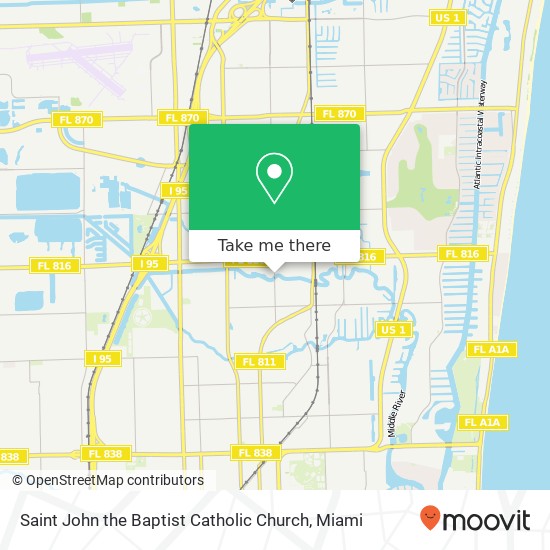 Saint John the Baptist Catholic Church map