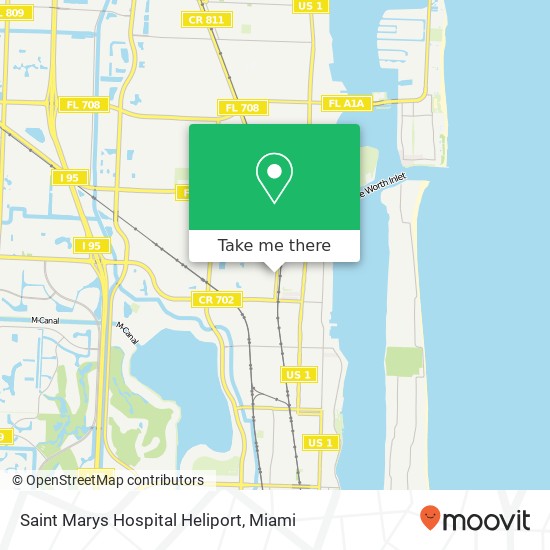 Saint Marys Hospital Heliport map