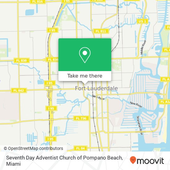 Seventh Day Adventist Church of Pompano Beach map