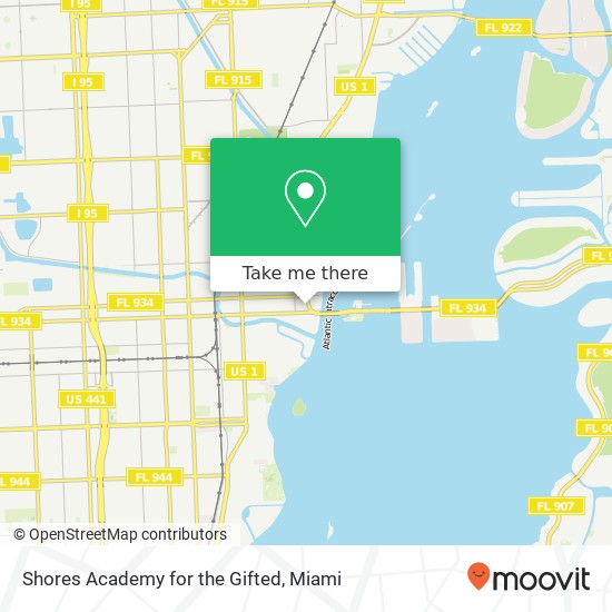 Mapa de Shores Academy for the Gifted