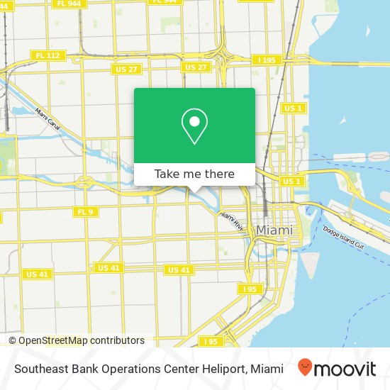 Southeast Bank Operations Center Heliport map