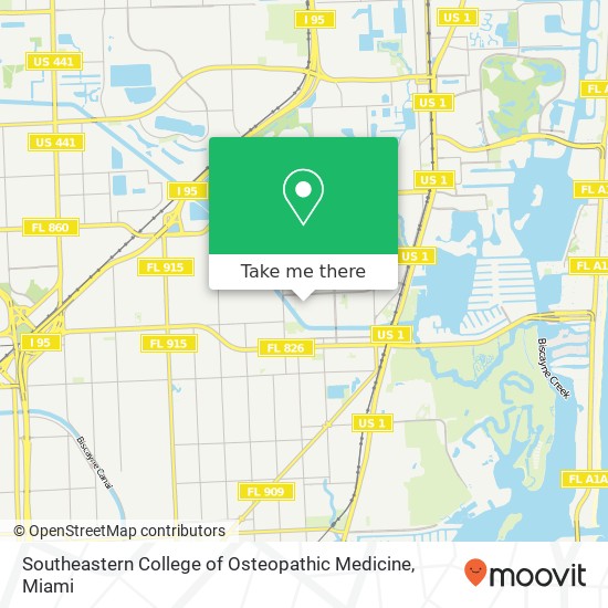 Mapa de Southeastern College of Osteopathic Medicine
