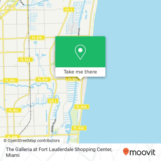 Mapa de The Galleria at Fort Lauderdale Shopping Center