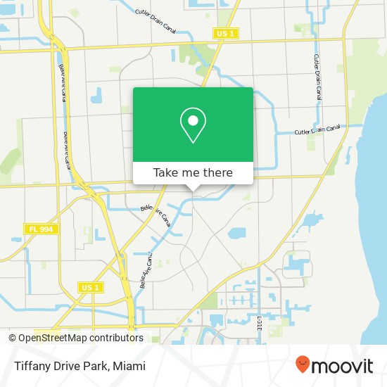 Mapa de Tiffany Drive Park