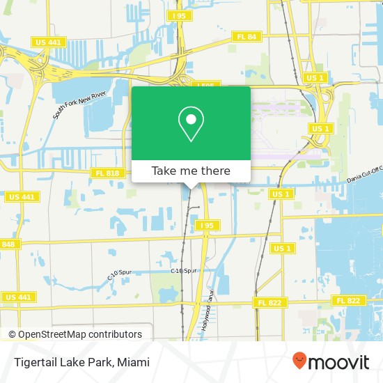 Tigertail Lake Park map