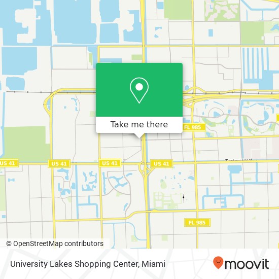 Mapa de University Lakes Shopping Center