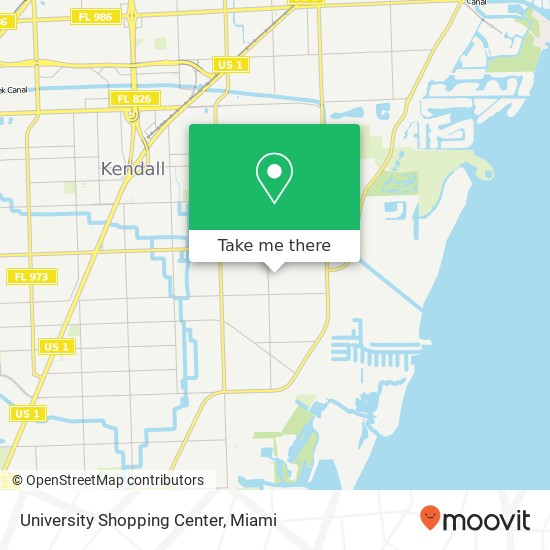 University Shopping Center map