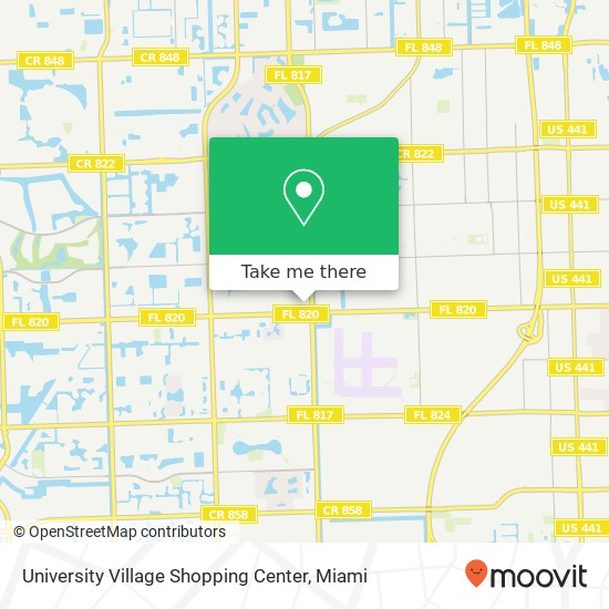 University Village Shopping Center map