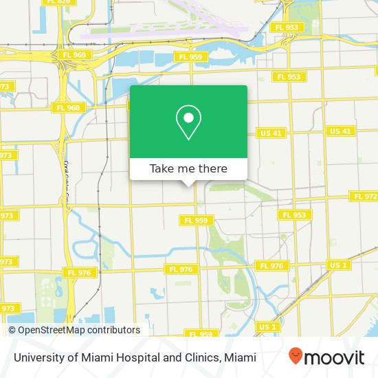 Mapa de University of Miami Hospital and Clinics