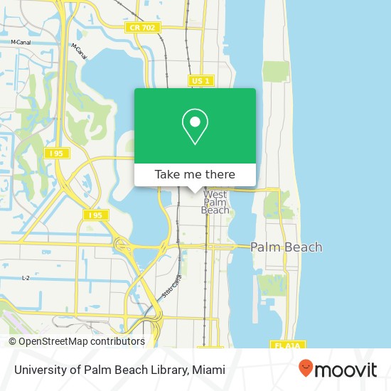 University of Palm Beach Library map