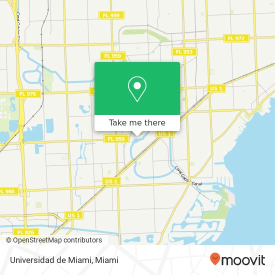 Universidad de Miami map
