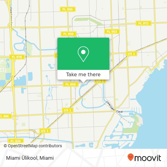 Mapa de Miami Ülikool