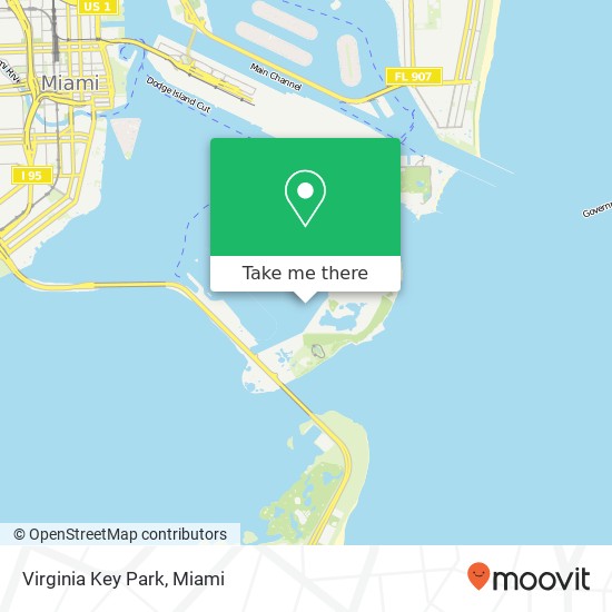 Virginia Key Park map