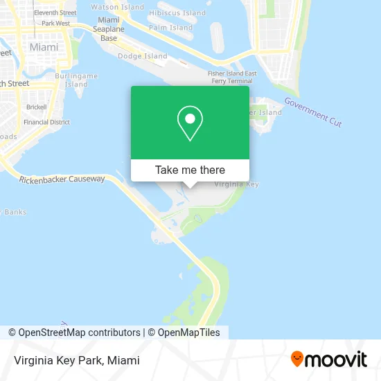 Virginia Key Park map