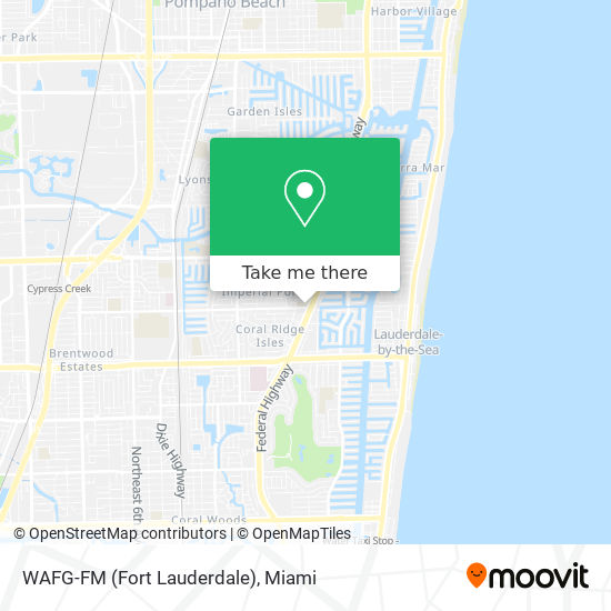 WAFG-FM (Fort Lauderdale) map