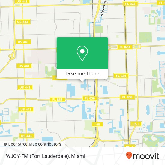 Mapa de WJQY-FM (Fort Lauderdale)