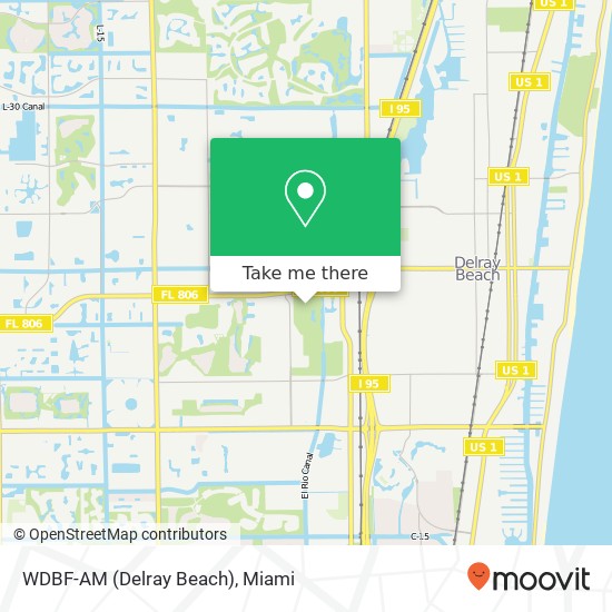 Mapa de WDBF-AM (Delray Beach)