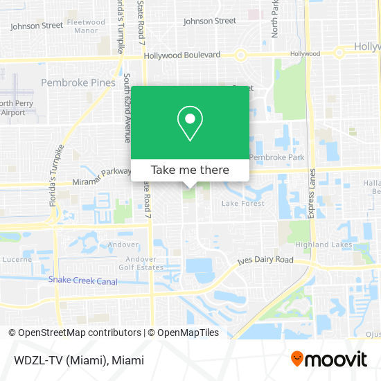 WDZL-TV (Miami) map