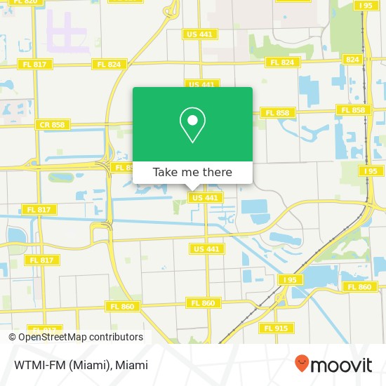 Mapa de WTMI-FM (Miami)