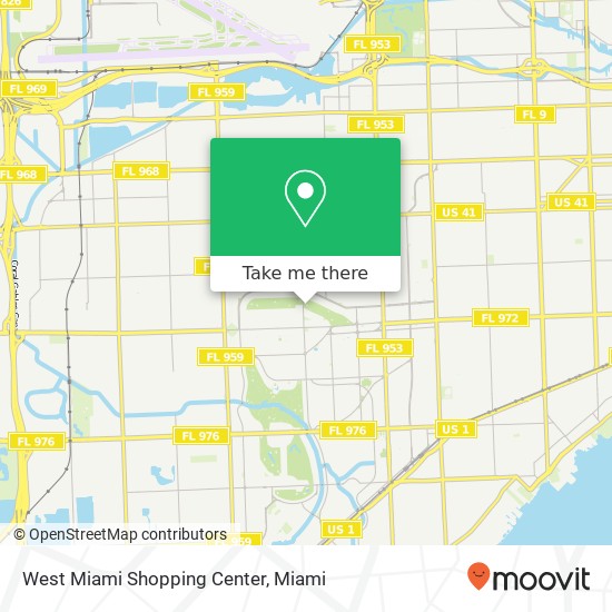 West Miami Shopping Center map