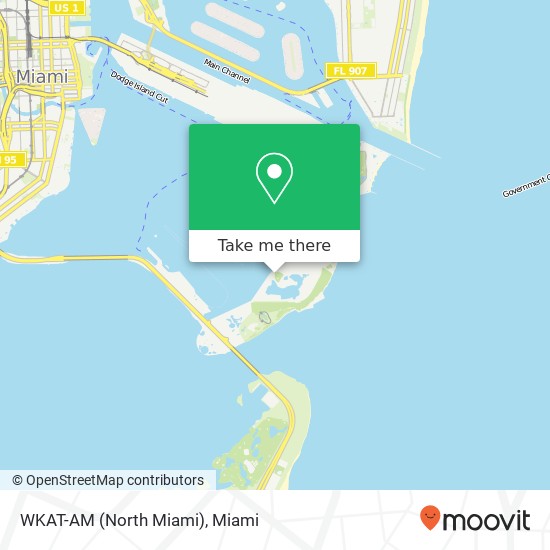 Mapa de WKAT-AM (North Miami)