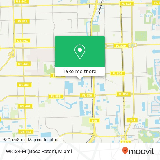 WKIS-FM (Boca Raton) map