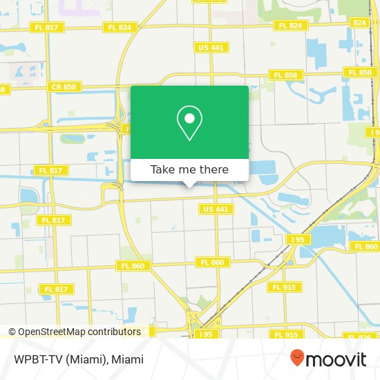 Mapa de WPBT-TV (Miami)