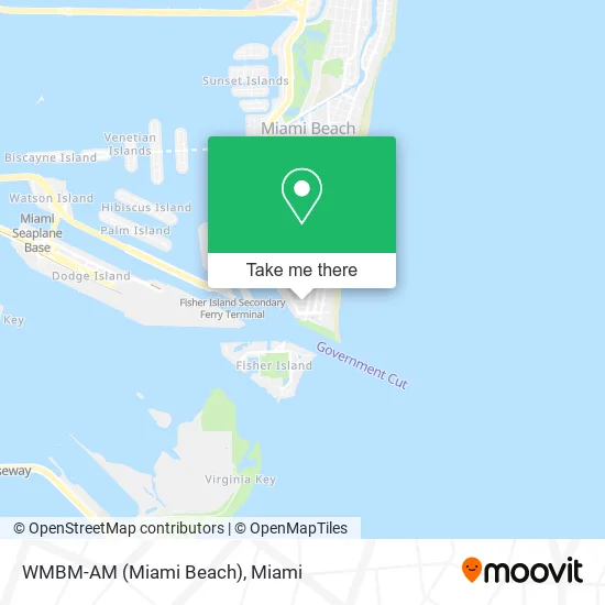Mapa de WMBM-AM (Miami Beach)