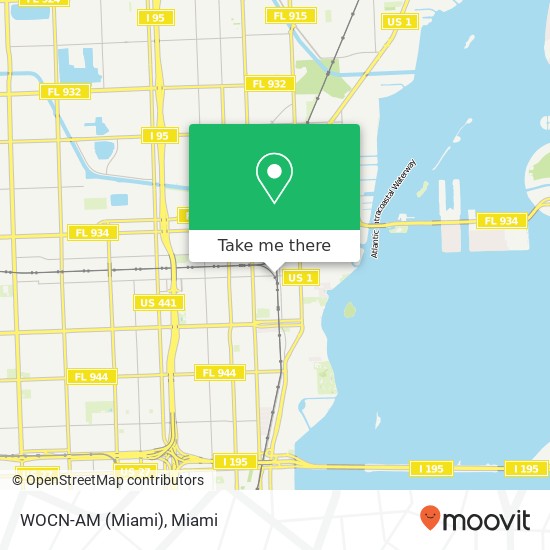 WOCN-AM (Miami) map