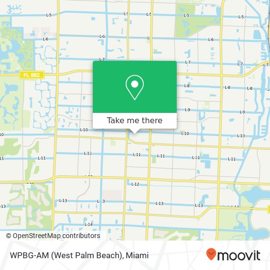 WPBG-AM (West Palm Beach) map