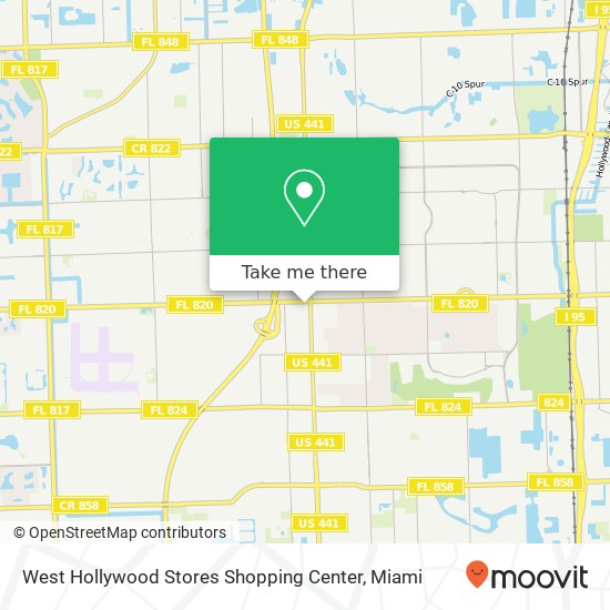 Mapa de West Hollywood Stores Shopping Center