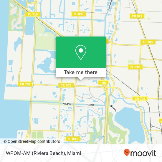 Mapa de WPOM-AM (Riviera Beach)