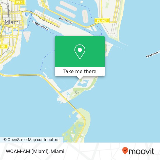 WQAM-AM (Miami) map