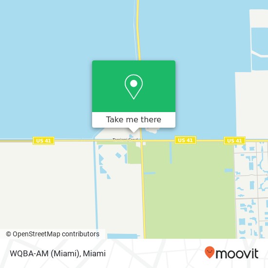 WQBA-AM (Miami) map