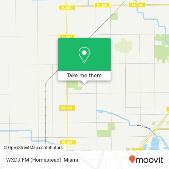 WXDJ-FM (Homestead) map