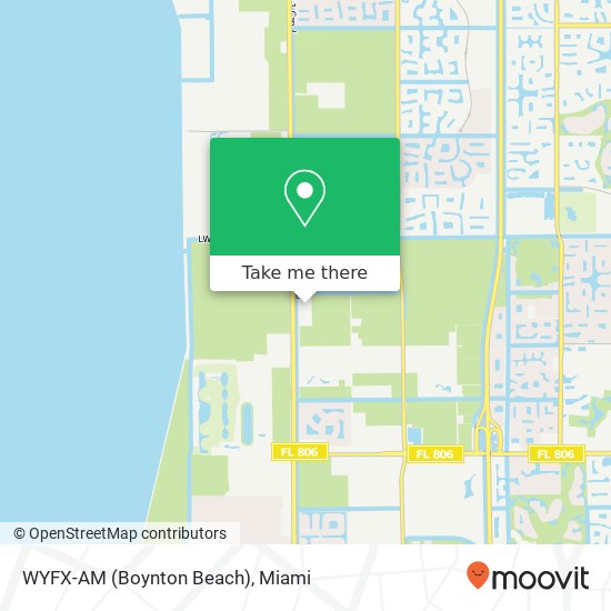 WYFX-AM (Boynton Beach) map