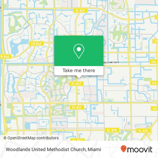 Woodlands United Methodist Church map